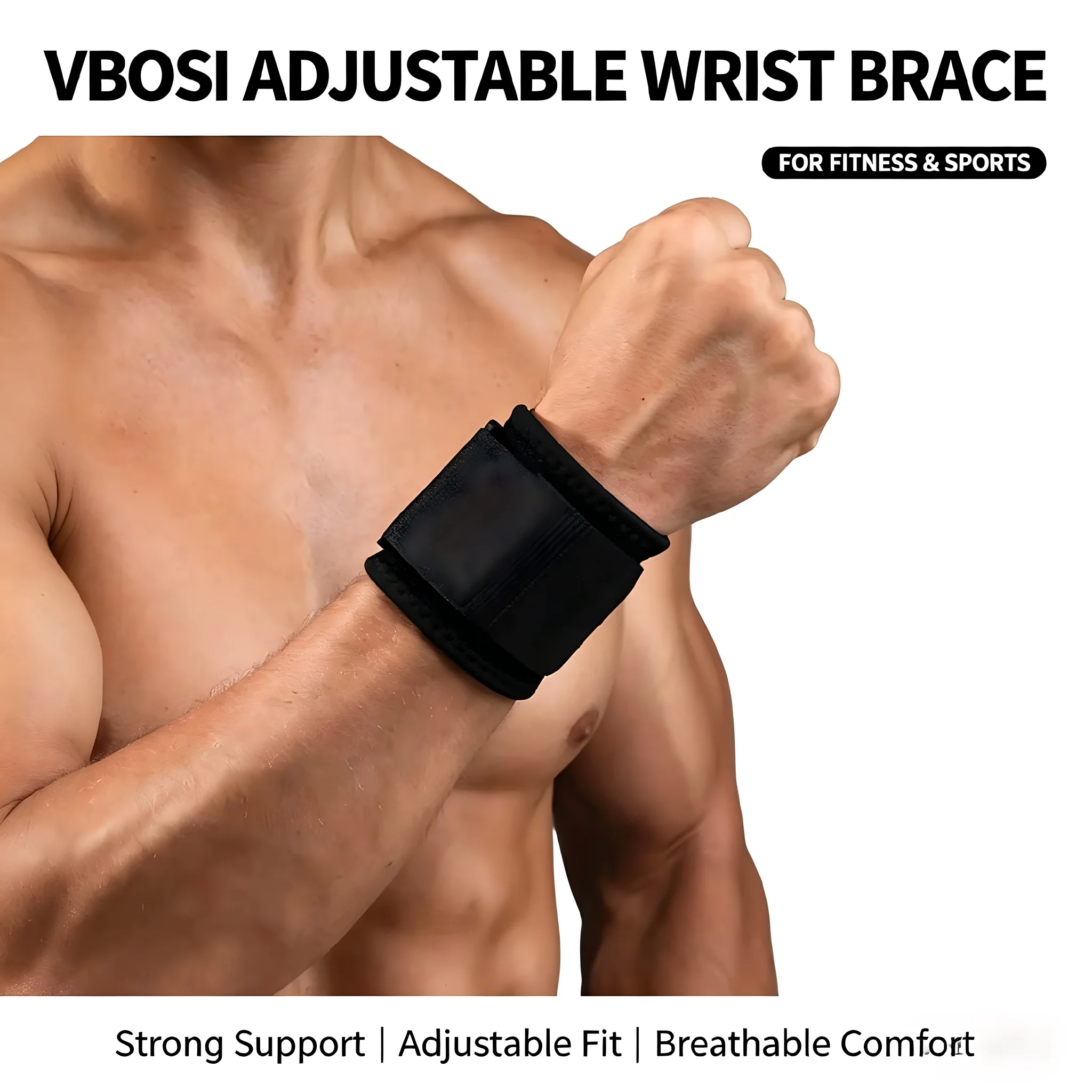 Wrist Wrap Support - Professionelle Atmungsaktive Handgelenkbandagen zum Heben, Verstellbare